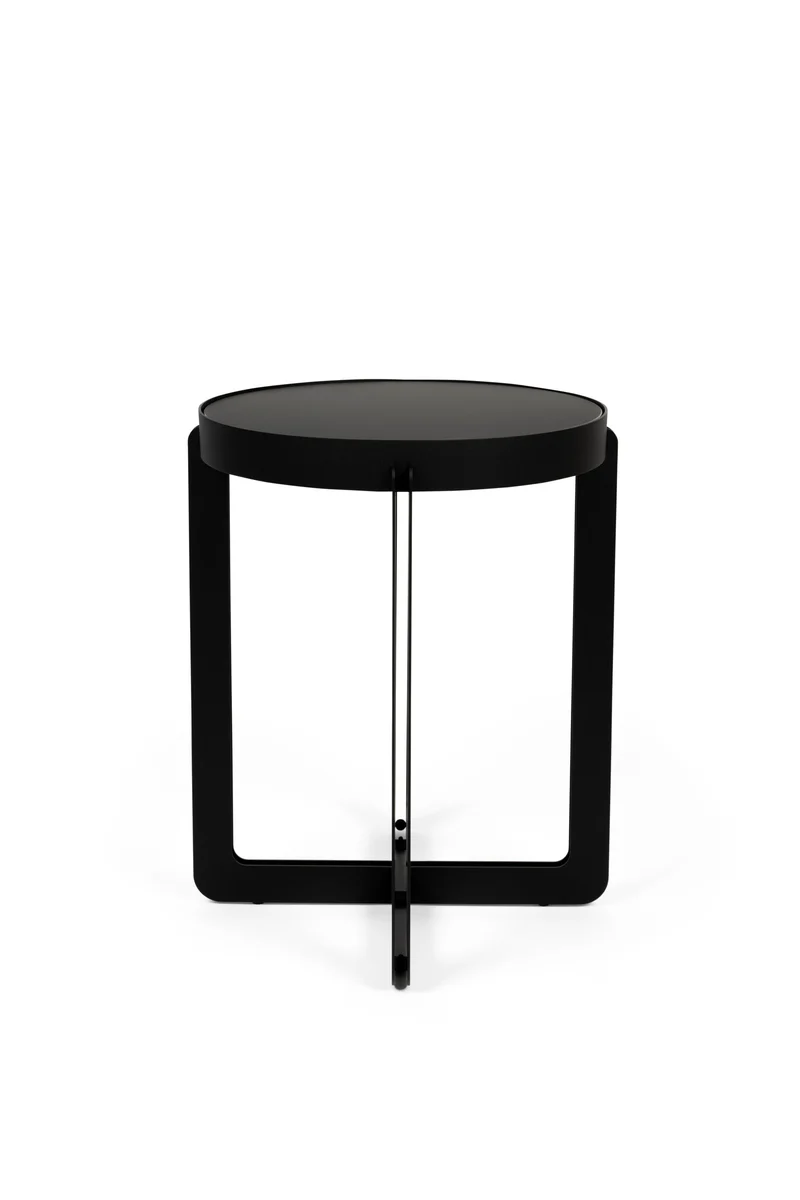 Zuiver Beistelltisch Centre – Schwarz, Stahl, 42,5 × 42,5 × 52 cm