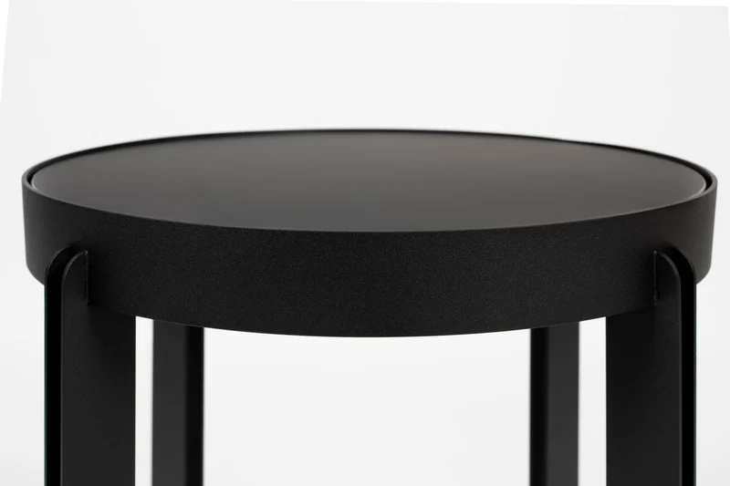 Zuiver Beistelltisch Centre – Schwarz, Stahl, 42,5 × 42,5 × 52 cm