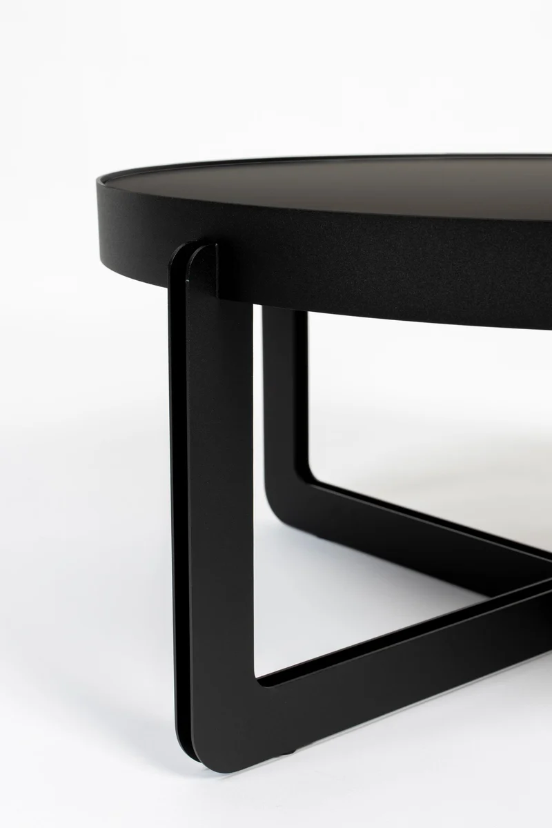 Zuiver Couchtisch Centre Round – Schwarz, Stahl, 68 × 68 × 30 cm