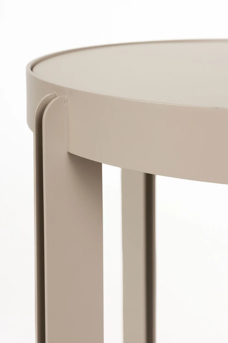 Zuiver Beistelltisch Centre – Beige, Stahl, 42,5 × 42,5 × 52 cm