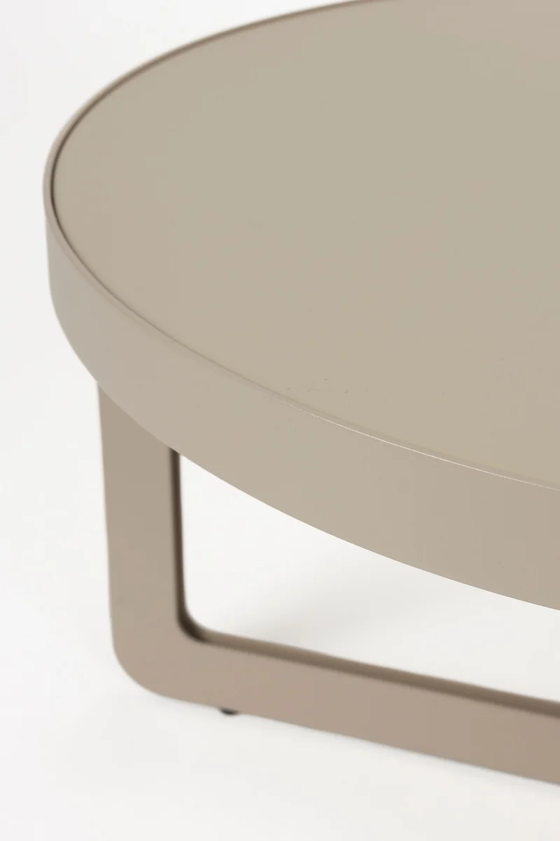 Zuiver Couchtisch Centre Round – Beige, Stahl, 68 × 68 × 30 cm