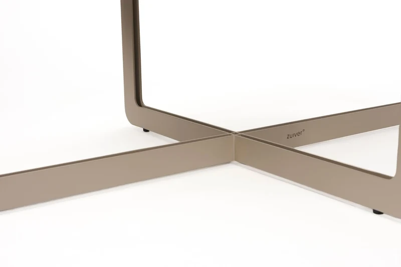 Zuiver Couchtisch Centre Round – Beige, Stahl, 68 × 68 × 30 cm