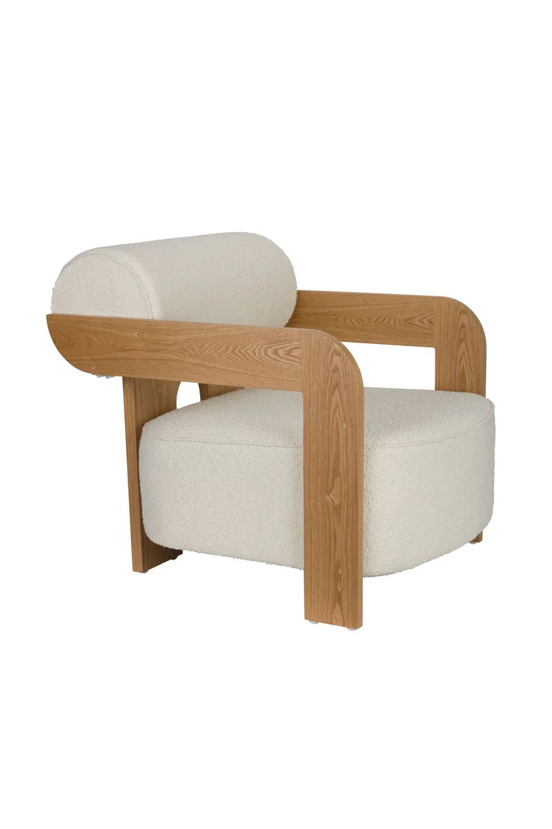 Zuiver Loungesessel Oolong – Beige, Polyester, 90 × 72,5 × 76 cm