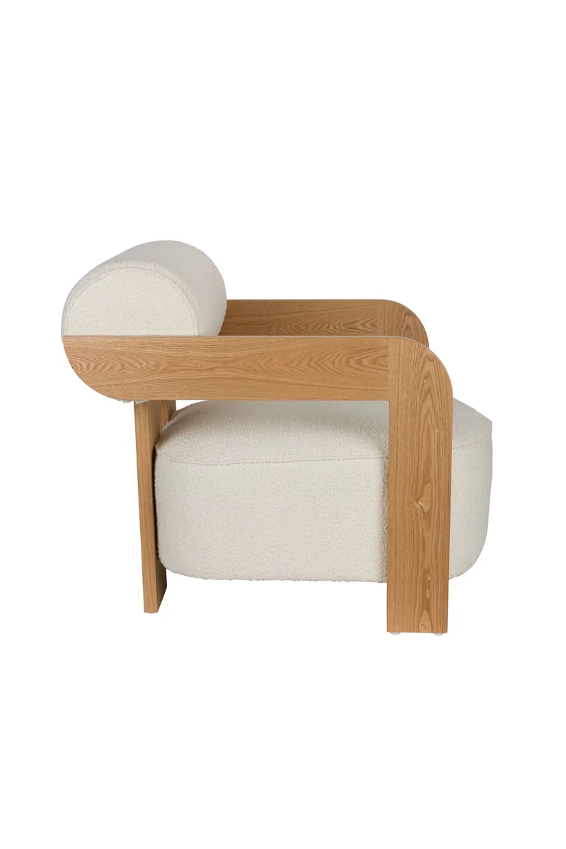 Zuiver Loungesessel Oolong – Beige, Polyester, 90 × 72,5 × 76 cm