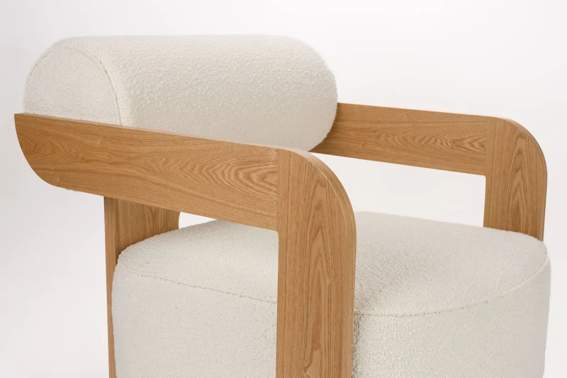 Zuiver Loungesessel Oolong – Beige, Polyester, 90 × 72,5 × 76 cm