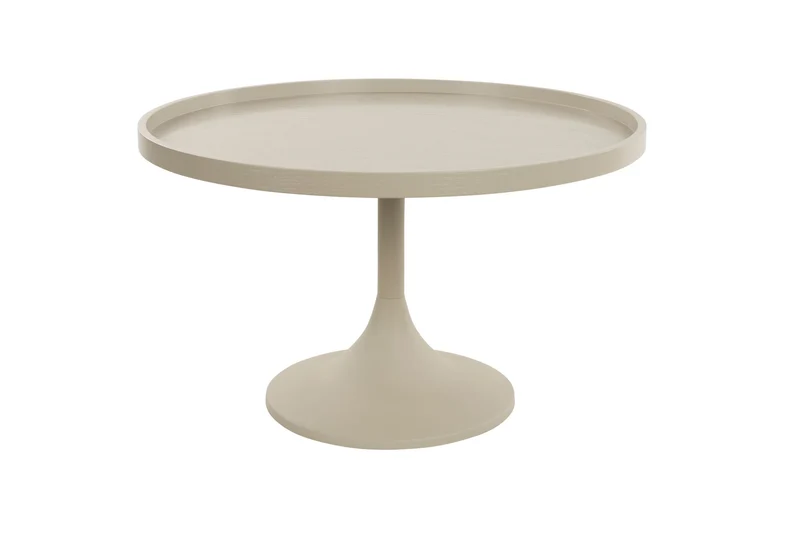Zuiver Couchtisch Jason – Beige, Stahl, 69 × 69 × 42 cm