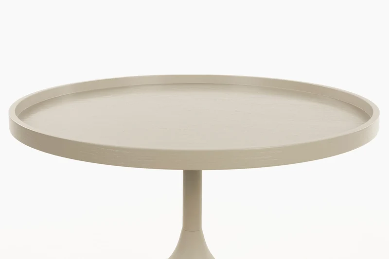 Zuiver Couchtisch Jason – Beige, Stahl, 69 × 69 × 42 cm