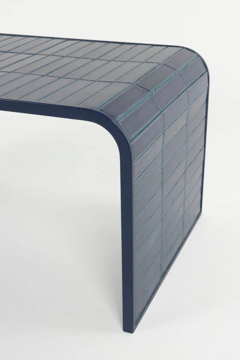 Zuiver Couchtisch Tiles – Blau, Eisen, 80 × 47 × 40 cm
