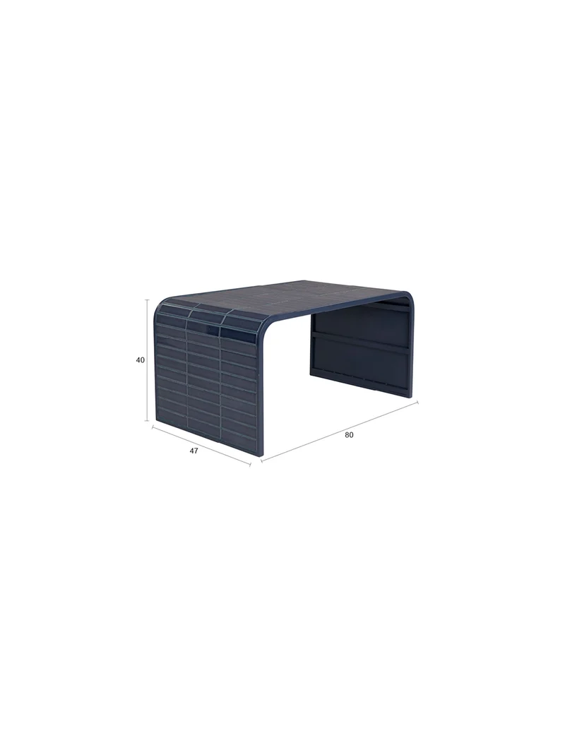 Zuiver Couchtisch Tiles – Blau, Eisen, 80 × 47 × 40 cm
