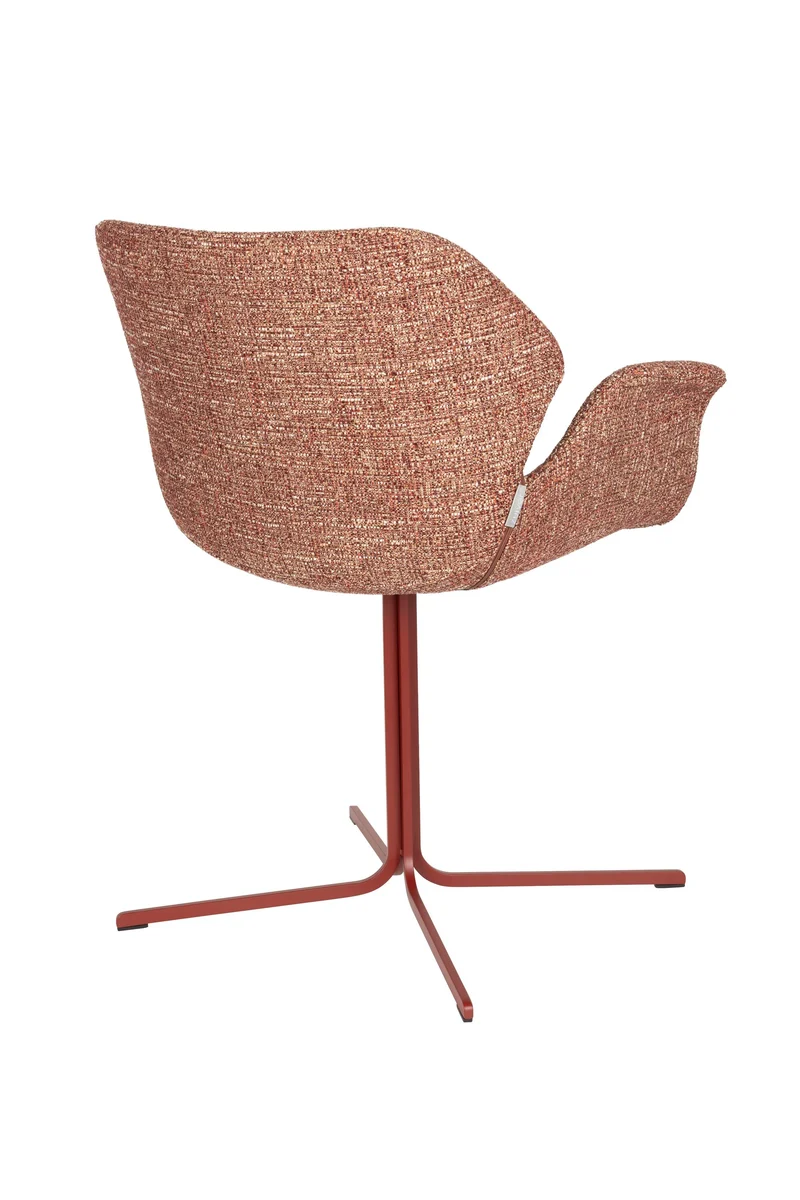 Zuiver Sessel Nikki – Rot, Polyester, 62 × 66 × 80 cm, 2er-Set
