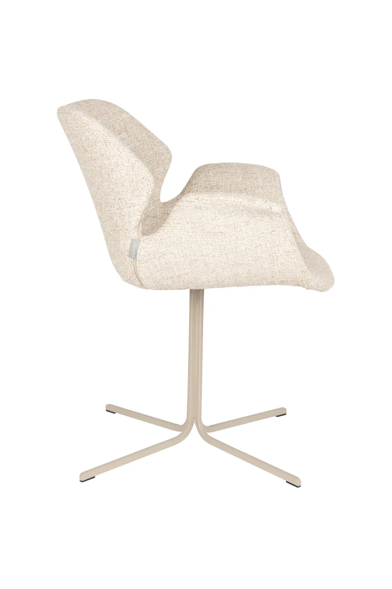 Zuiver Sessel Nikki – Beige, Polyester, 62 × 66 × 80 cm, 2er-Set