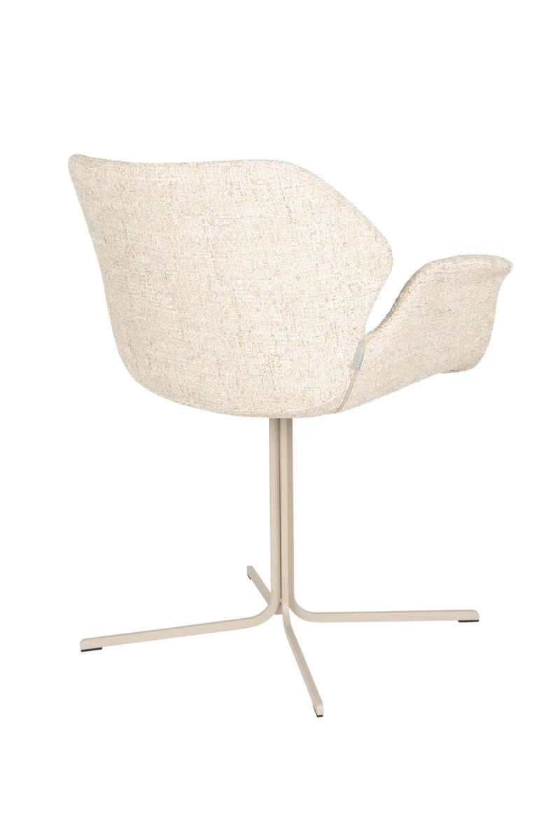 Zuiver Sessel Nikki – Beige, Polyester, 62 × 66 × 80 cm, 2er-Set