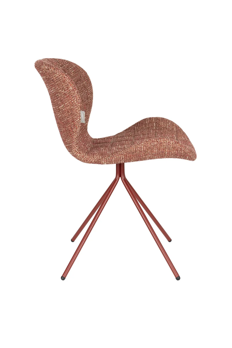 Zuiver Stuhl Omg – Rot, Polyester, 59 × 51 × 79 cm, 2er-Set