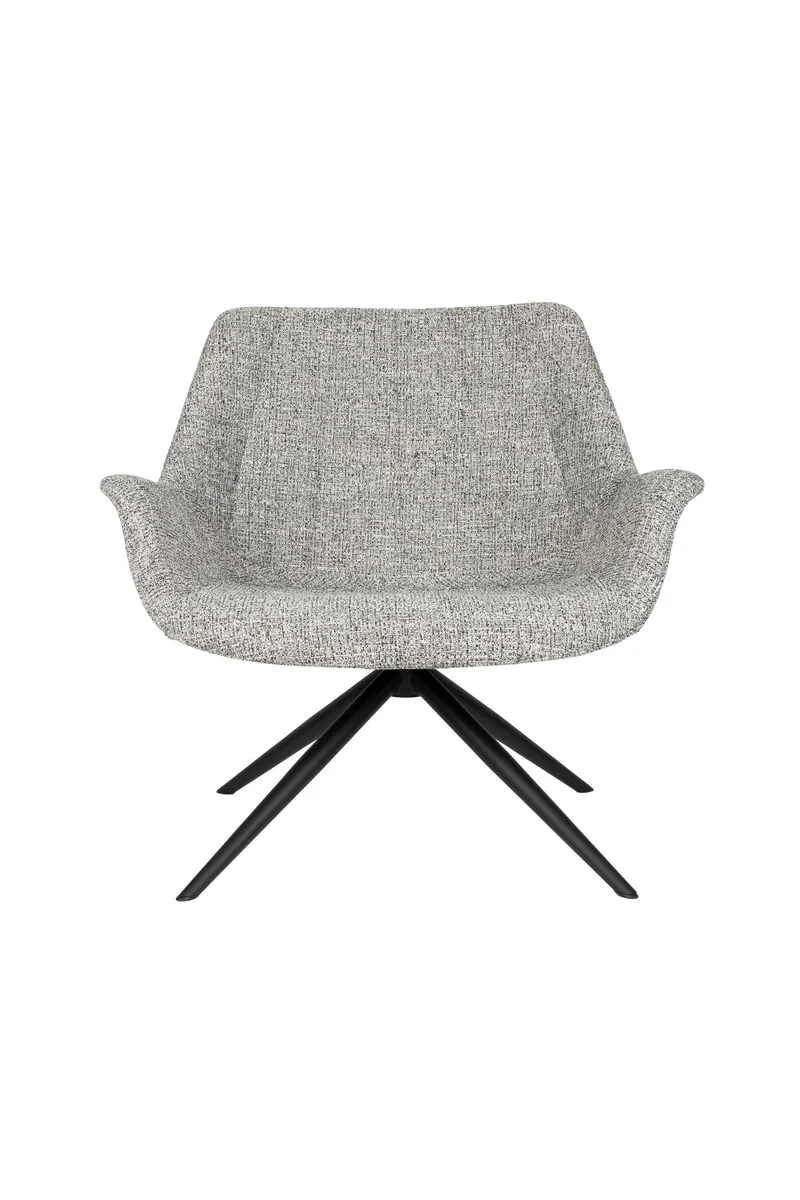Zuiver Loungesessel Doulton – Grau, Polyester, 80,5 × 84,5 × 78,5 cm
