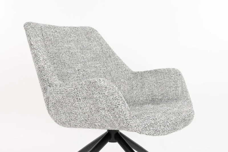 Zuiver Loungesessel Doulton – Grau, Polyester, 80,5 × 84,5 × 78,5 cm
