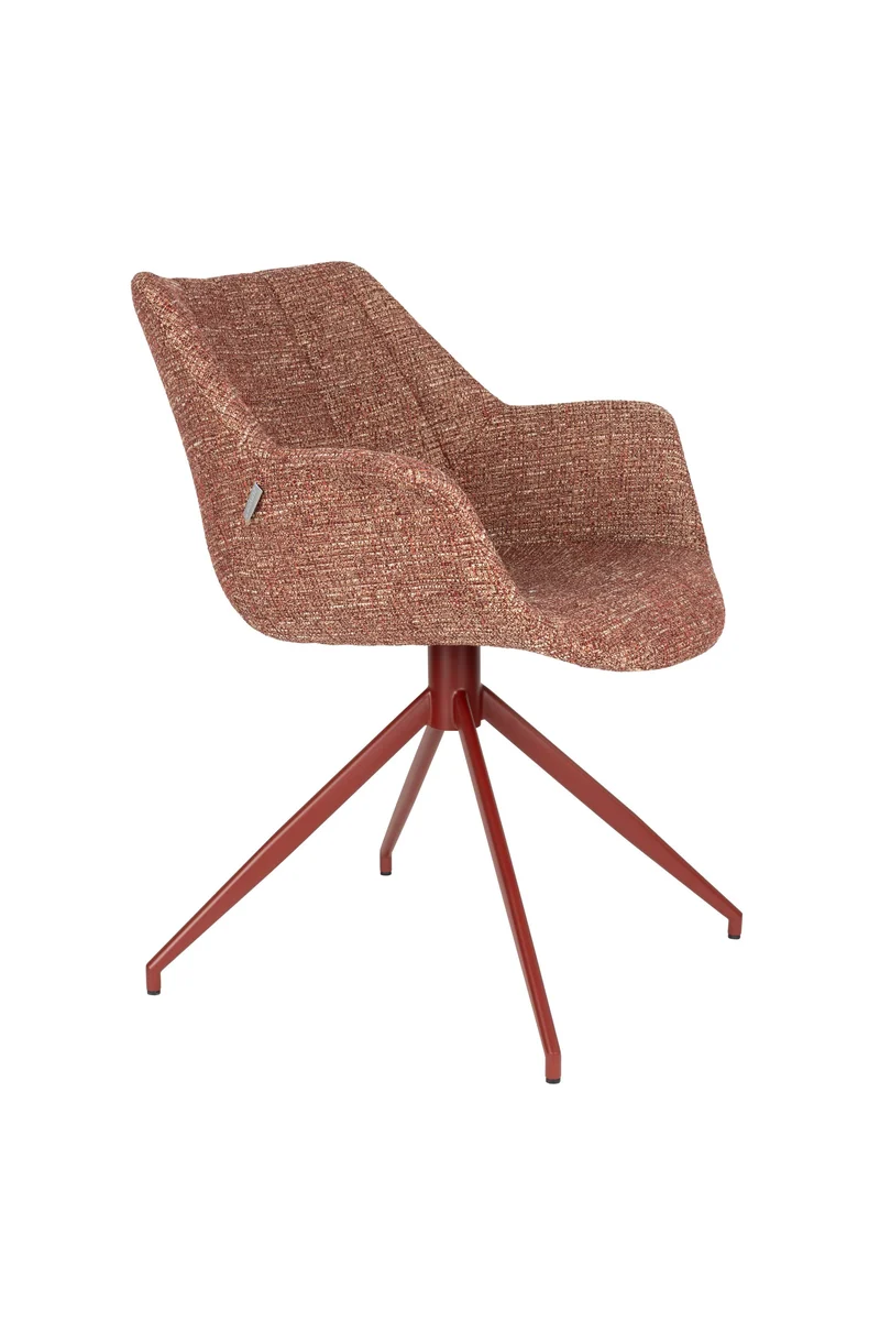 Zuiver Sessel Doulton – Rot, Stoff, 61 × 67 × 80 cm, 2er-Set