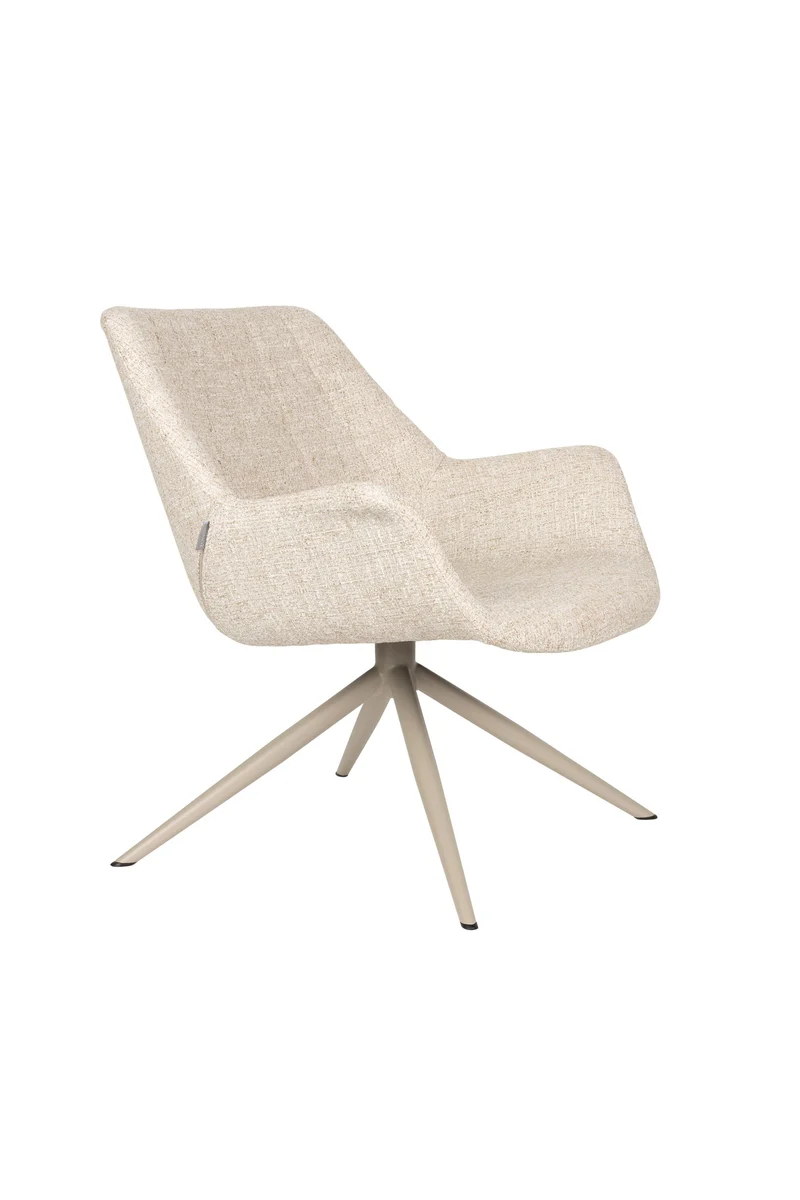 Zuiver Loungesessel Doulton – Beige, Polyester, 80,5 × 84,5 × 78,5 cm
