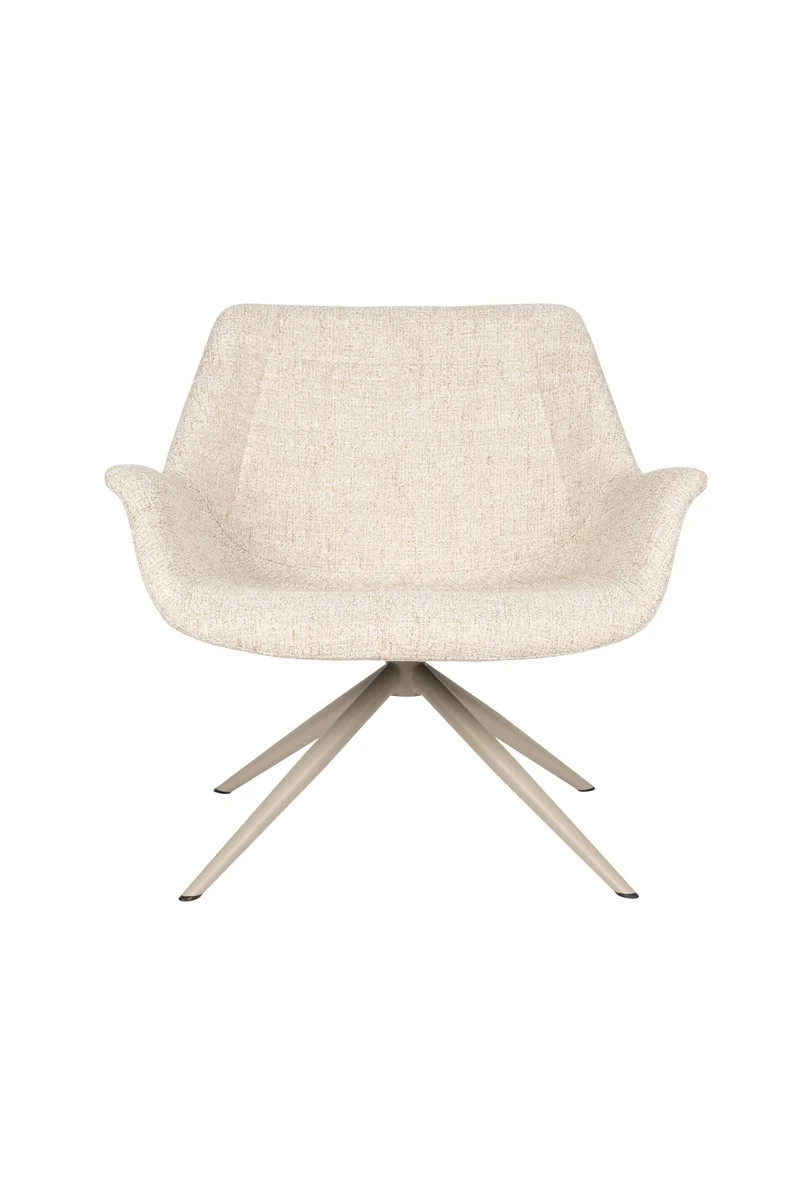 Zuiver Loungesessel Doulton – Beige, Polyester, 80,5 × 84,5 × 78,5 cm