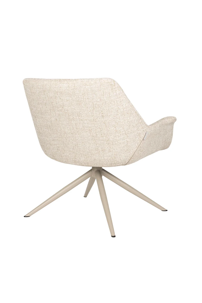 Zuiver Loungesessel Doulton – Beige, Polyester, 80,5 × 84,5 × 78,5 cm