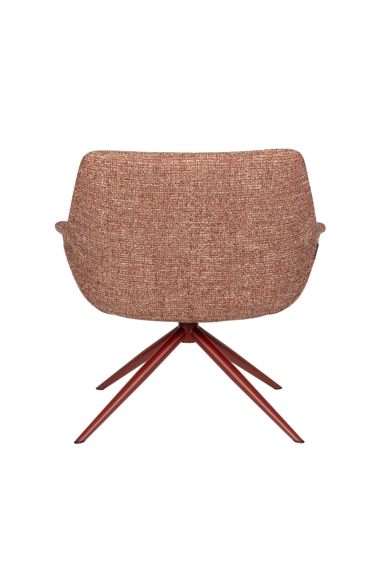 Zuiver Loungesessel Doulton – Rot, Polyester, 80,5 × 84,5 × 78,5 cm