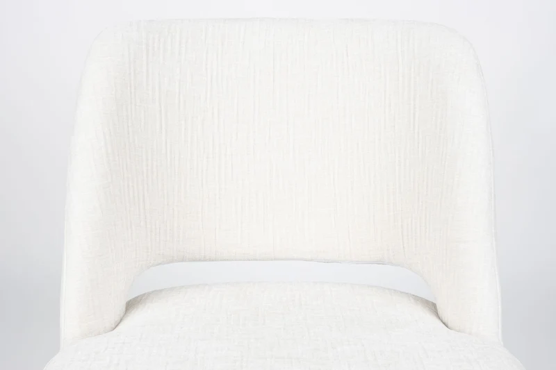 White Label Living Stuhl Yves – Weiß, Polyester, 59,5 × 52,5 × 83,5 cm, 2er-Set