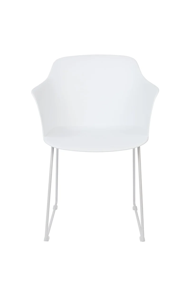 White Label Living Sessel Tango – Weiß, Polypropylen, 54 × 58 × 81,5 cm, 2er-Set