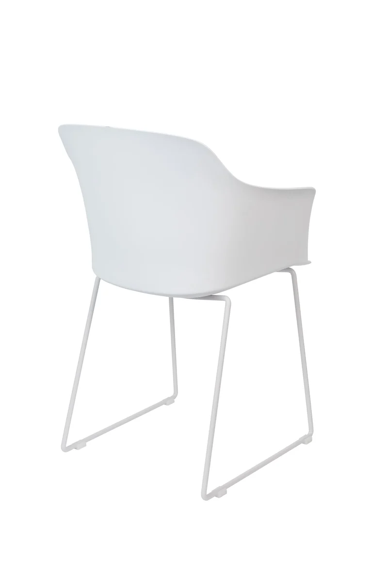 White Label Living Sessel Tango – Weiß, Polypropylen, 54 × 58 × 81,5 cm, 2er-Set