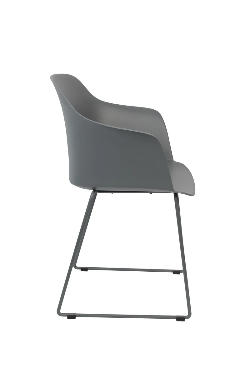 White Label Living Sessel Tango – Grau, Polypropylen, 54 × 58 × 81,5 cm, 2er-Set