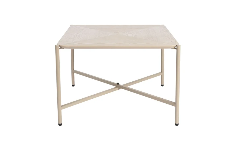 White Label Living Couchtisch Marcio – Beige, Eisen, 40 × 40 × 50 cm