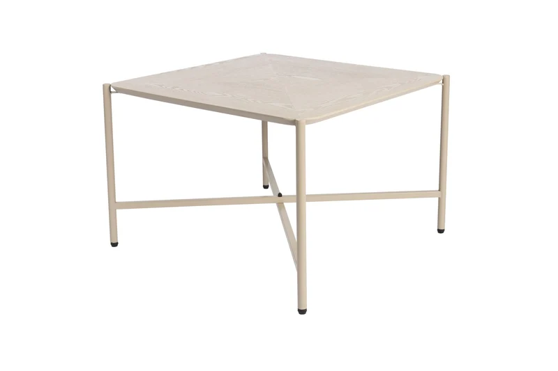 White Label Living Couchtisch Marcio – Beige, Eisen, 40 × 40 × 50 cm