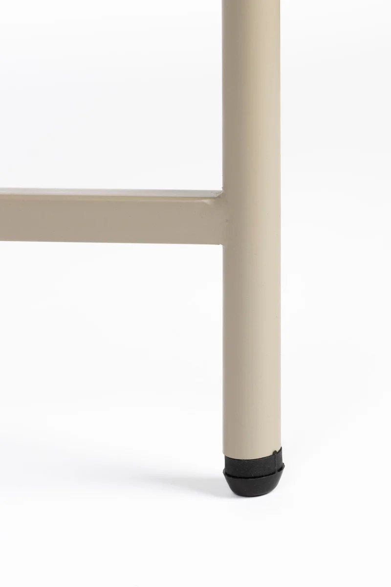 White Label Living Couchtisch Marcio – Beige, Eisen, 40 × 40 × 50 cm