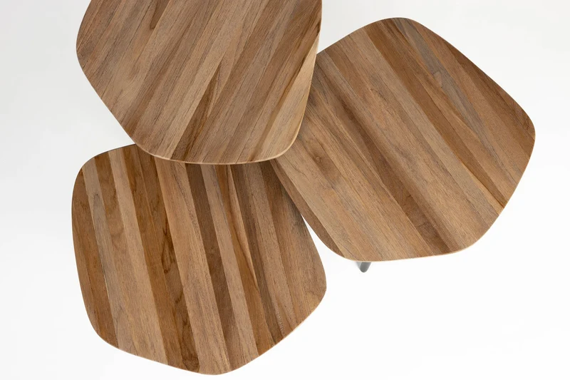 White Label Living Couchtisch Cuties (Set Of 3) – Schwarz, Holz, 46 × 42 × 40 cm