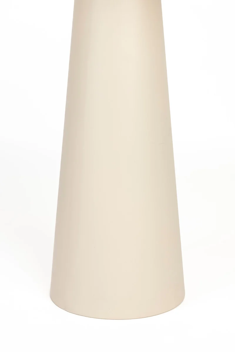 White Label Living Beistelltisch Joya Niedrig – Beige, Eisen, 40 × 40 × 52 cm