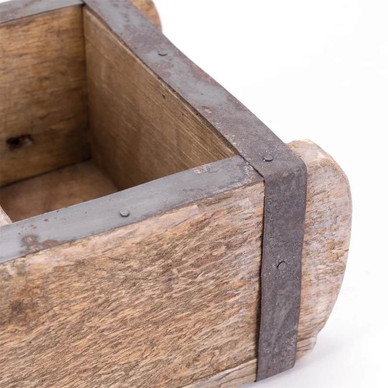 HOLZ ZIEGELFORM "BRICK" | Recyclingholz | Vintage Holzziegel | Anzahl: 2-Fächer