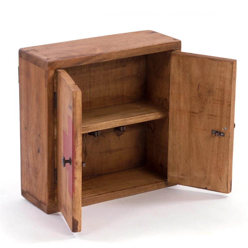 MEDIZINSCHRANK "MEDIC" | 35x35x13 cm, Mahagoni | Wandschrank | Farbe: 08 honigfarben gewachst