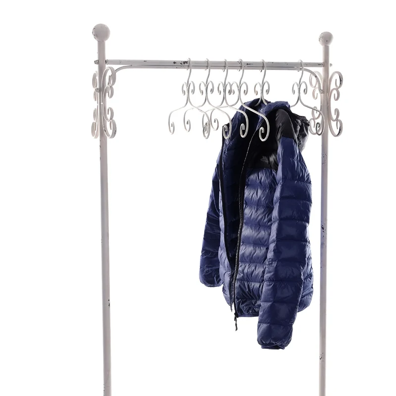 Kleiderbügel 6er Set "AMELIE" | Metall, weiß, 41 cm | Kleiderhaken
