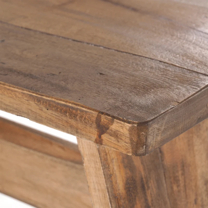 SITZBÄNKCHEN "SCHEMEL 40" | Mahagoni, 31x40x25cm | Fußhocker | Farbe: 01 natur-vintage