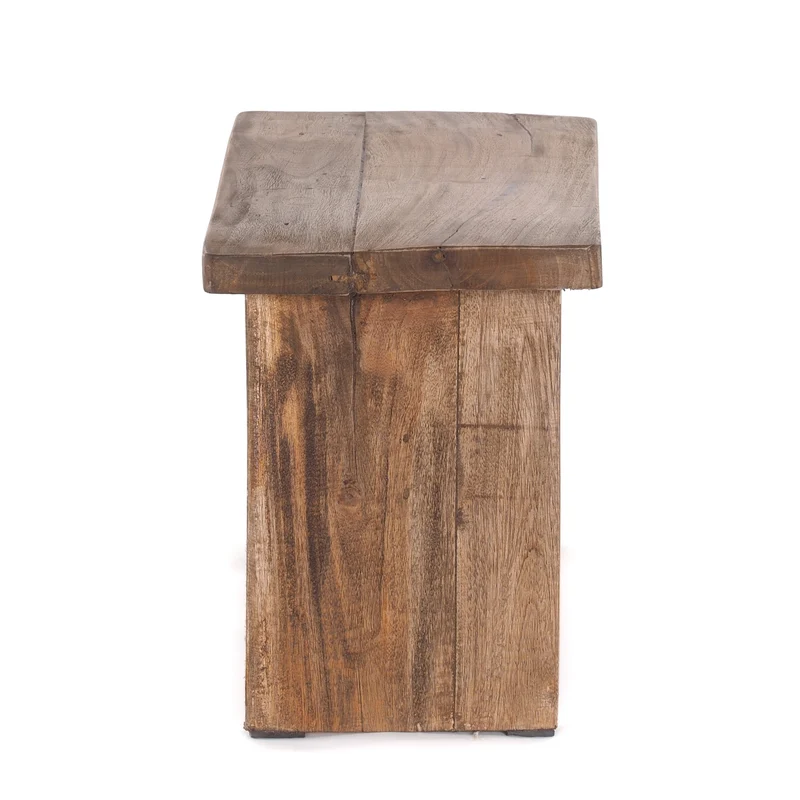 SITZBÄNKCHEN "SCHEMEL 40" | Mahagoni, 31x40x25cm | Fußhocker | Farbe: 01 natur-vintage
