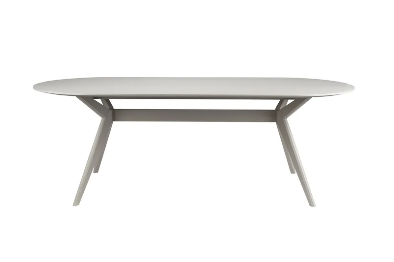 White Label Living Esstisch Zeme Capsule – Beige, Eschenfurnier, 220 × 95 × 75 cm
