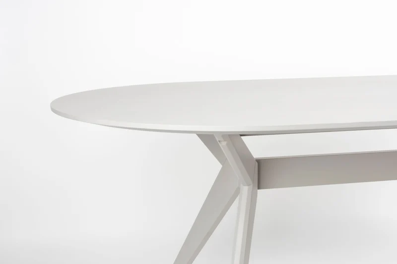 White Label Living Esstisch Zeme Capsule – Beige, Eschenfurnier, 220 × 95 × 75 cm