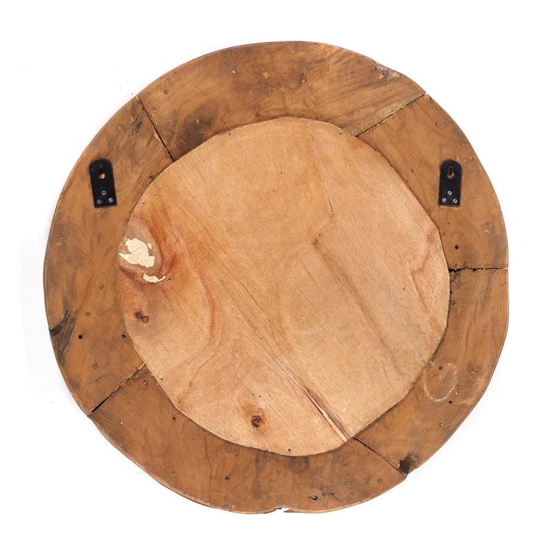 RUNDER SPIEGEL "TEAK 60" | Treibholz, Ø 60 cm | Wandspiegel