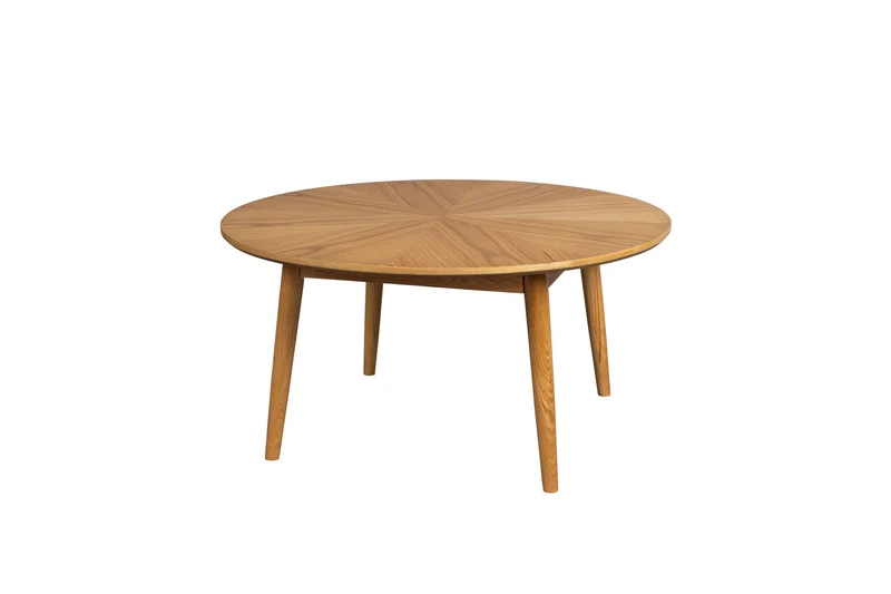 White Label Living Couchtisch Fabio – Natur, Holz, 80 × 80 × 40 cm