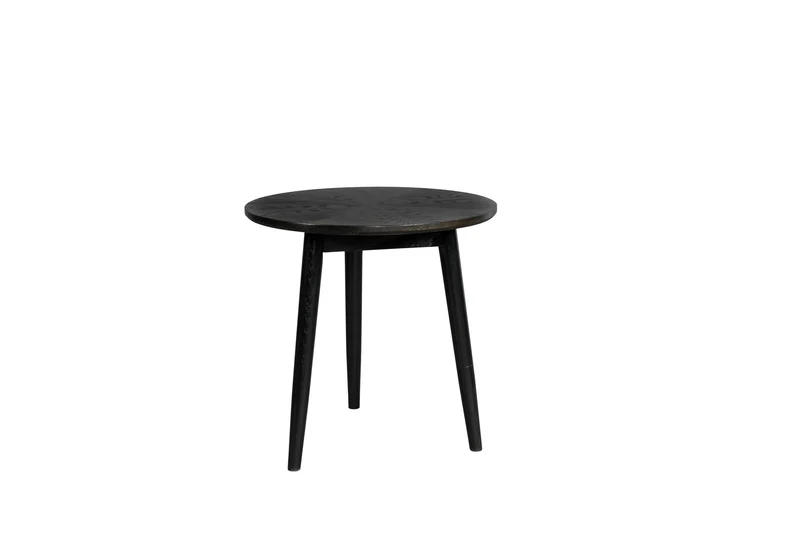 White Label Living Beistelltisch Fabio – Schwarz, Holz, 50 × 50 × 50 cm