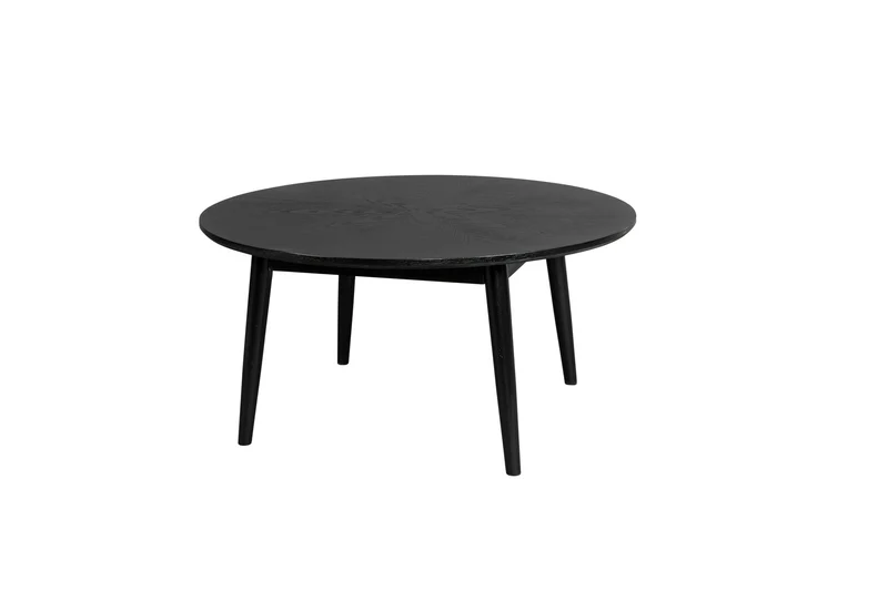 White Label Living Couchtisch Fabio – Schwarz, Holz, 80 × 80 × 40 cm