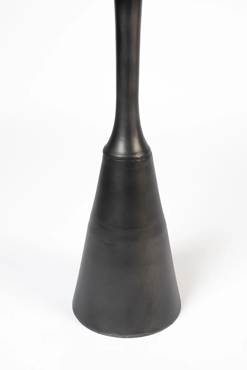 White Label Living Beistelltisch Noah Antique – Schwarz, Aluminium, 35 × 35 × 65 cm