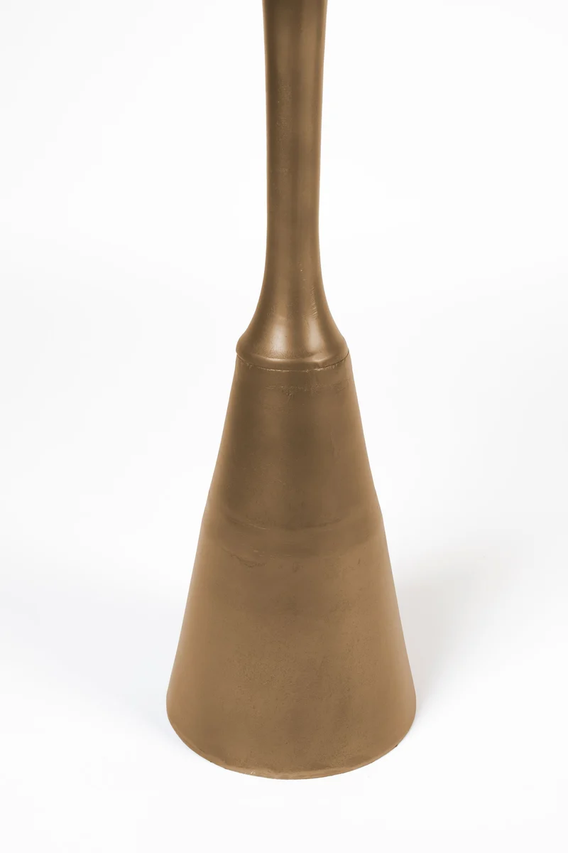 White Label Living Beistelltisch Noah Antique Brass – Aluminium, 35 × 35 × 65 cm
