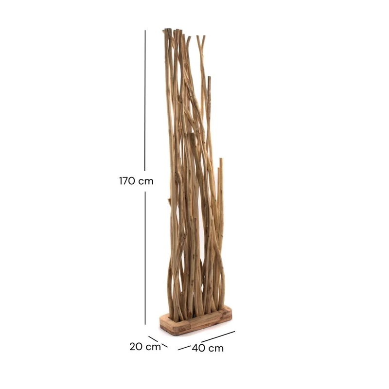ZWEIGE RAUMTEILER "BOTANIC" | Teak Holz, 170 cm | Äste Paravent