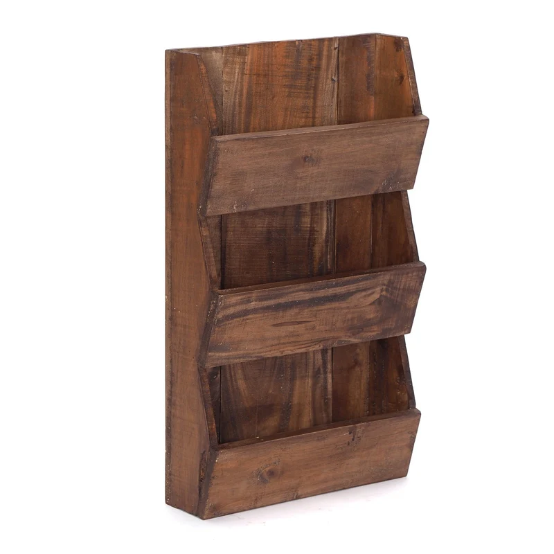 ZEITUNGSREGAL "NEWS 60" | Mahagoni, 60x38x11cm (HxBxT) | Wandregal | Farbe: 02 hellbraun