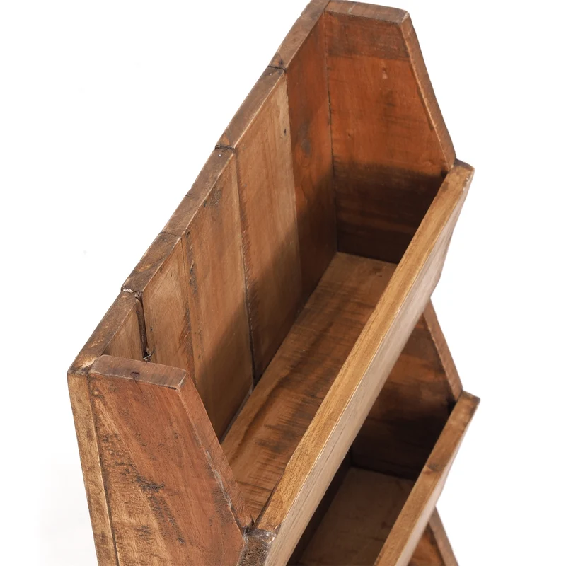 ZEITUNGSREGAL "NEWS 60" | Mahagoni, 60x38x11cm (HxBxT) | Wandregal | Farbe: 01 natur-vintage