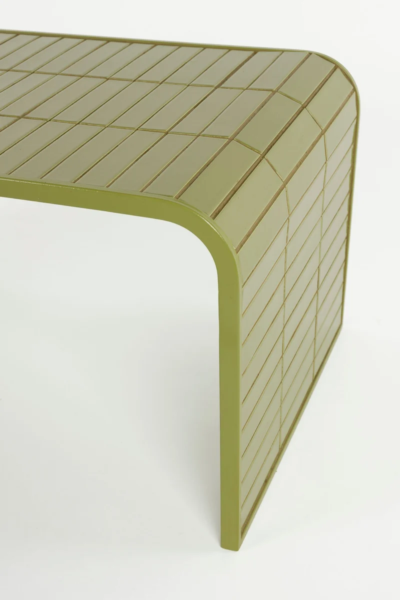 Zuiver Couchtisch Tiles – Grün, Eisen, 80 × 47 × 40 cm